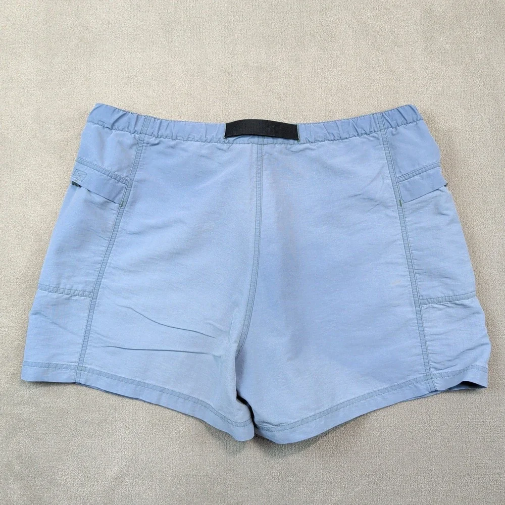 The North Face XL Y2K Blue Belted Hiking Shorts Gorpcore Nylon Lined Utility